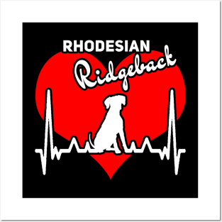 Rhodesiean Ridgeback white Heartbeat Ridgebackfan Posters and Art